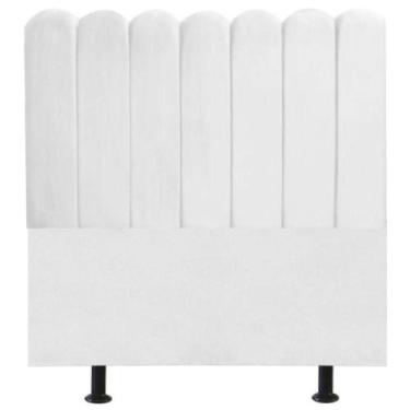 Imagem de Cabeceira Nuvem Cama Box Queen 160 Cm Alanis Suede Branco - Black Hous