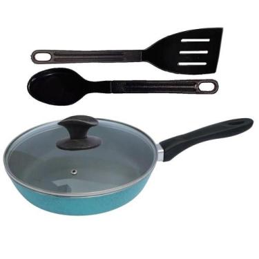 Imagem de Frigideira Azul Antiaderente Em Cerâmica Talher 02 Cb 16cm - JAVALI