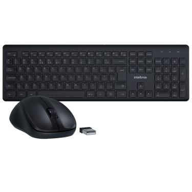 Imagem de Kit Teclado e Mouse Intelbras CSI50 Sem Fio Preto
