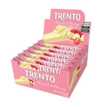 Imagem de Chocolate Wafer Trento Chesecake de Morango - 464g