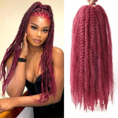 Imagem de Marley Twist Braiding Hair QRHSUKA 18 cm vermelho, 8 pacotes
