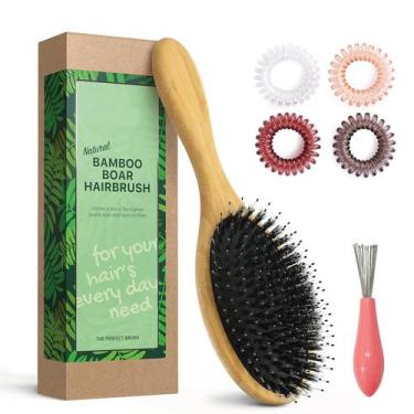 Imagem de Escova de cabelo ZTTXHYAN Boar Bristle Dry Wet Detangling