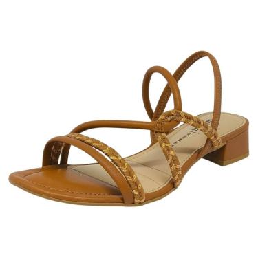 Imagem de Sandalia Feminina Salto Baixo Trançada Facil Calce Dakota