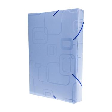 Imagem de Pasta Aba Elástico Dello Fine Lombo 4cm Azul 33,5x23,5cm