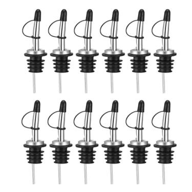 Imagem de Rrlihjgu Vertedores Para Bebidas | Torneira De Aço Inoxidável Antivazamento - 12 Unidades De Controle De Vazão - Para Casa Cozinha Despensa Carrinho De Bebidas Azeite E Vinho