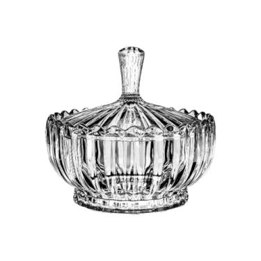 Imagem de FytStycale Prato de vidro para doces com tampa, recipiente para doces, fruteira, pote para biscoitos para decoração de casa, buffet, escritório, mesa, festa, Style a