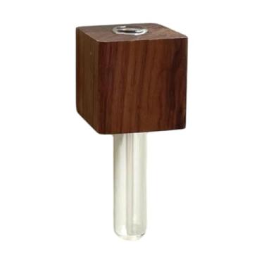 Imagem de IEUDNS Mini Vaso Ímãs de Geladeira Ornamento Pequeno Vaso de Tubo de Ensaio Ímãs de Geladeira para Armário de Cozinha Decoração de Parede, Marrom Escuro