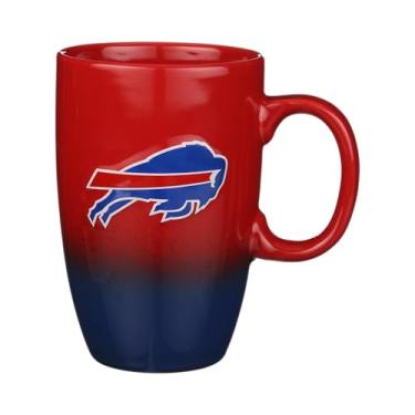 Imagem de The Memory Company | Caneca alta licenciada NFL 623.7 g Ombre Sculpt, Buffalo Bills