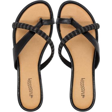 Imagem de Tamanco De Dedo Rasteiro Mississipi  Tira Strass Feminino