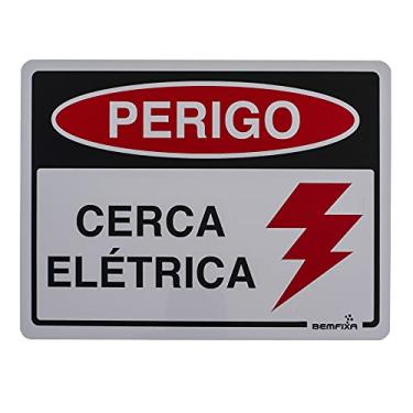 Imagem de Bemfixa 6664 Placa de PS Perigo Cerca Elétrica, 15 x 20 cm