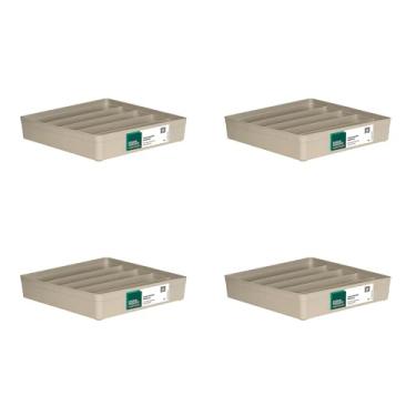 Imagem de ORGANIZADOR PP MODULAR C/DIVISORIAS CREME 36,5 X 36,5 X 7,5 CM