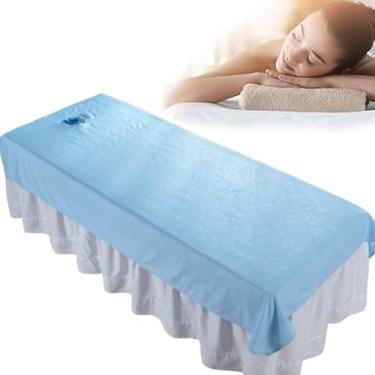 Imagem de Ouliget Lençóis de mesa de massagem à prova d'água à prova de óleo com furo, capa de cama de spa macia e limpável, capa de descanso para mesas de massagem com estampa de rosas para spa e salões de