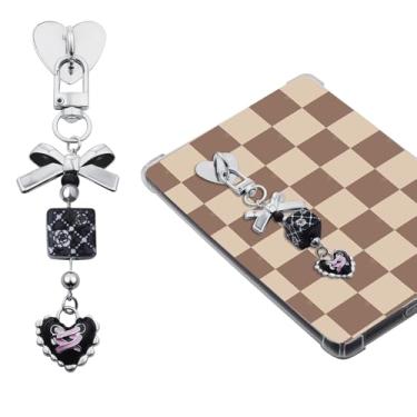 Imagem de sunla Correntes charmosas para Kindle, lindas pulseiras de telefone E-reader acessórios presente para leitores amantes de livros mulheres para Kindle/telefone/câmera/decoração de bolsa - laço preto