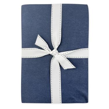 Imagem de Frankie Lençol de Berço 100% Algodão Orgânico para Colchão para Bebês e Crianças, Macio e Respirável para Meninas, Meninos Marinho, Tamanho Único