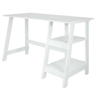 Imagem de Mesa Escrivaninha Gamer 2 Pateleiras 120 cm MC190 Branco Dtall