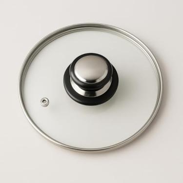 Imagem de Tampa de Vidro Temperado com Puxador Universal para Panelas e Frigideiras 24cm