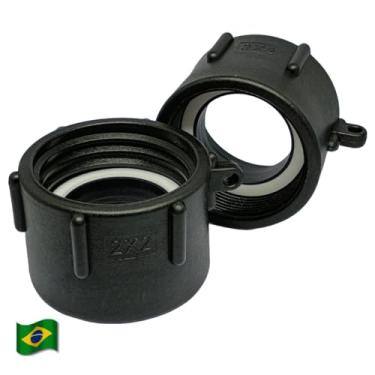 Imagem de Conexão Adaptador Container Ibc Redução 3/4, 1 pol, 1 e 1/2 pol, 2 polegadas (2 Polegadas Rosca Grossa p/Fina)