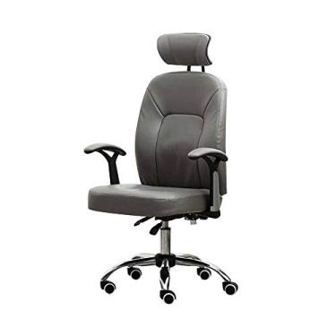 Imagem de Escritório de corrida ergonômico reclinável, encosto de cabeça autoajustável, giratório para jogos, altura ajustável de 48,8 a 58,9 cm