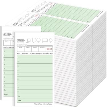 Imagem de Pacote com 60 blocos de notas para servidores, livros de cheques de convidados a granel para servidores, total de 3000 folhas, pedidos de servidor, papel, verde, livro de recibos de alimentos