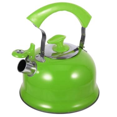 Imagem de wang hao shop Chaleiras de chá, bule de aço inoxidável Whistli3L, bule de chá, bule de chá, chaleira de água quente, caldeira de água, café, carjug, chaleira de água rápida para ferver verde