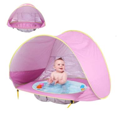 Imagem de Barraca Infantil de Praia com Piscina Integrada e Proteção Solar UV 50+ – Diversão e Segurança para Crianças