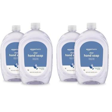 Imagem de Refil de sabonete líquido para mãos Amazon Basics 1,5 L (pacote com 4)