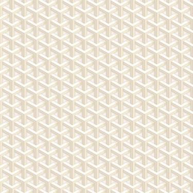 Imagem de Papel de Parede Fiesta Modern Triângulos 3D Creme 543251 Fiesta Modern 543251