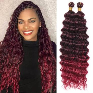 Imagem de Braiding Hair Eerya Long Curly 46 cm, 2 pacotes Ocean Wave TBUG