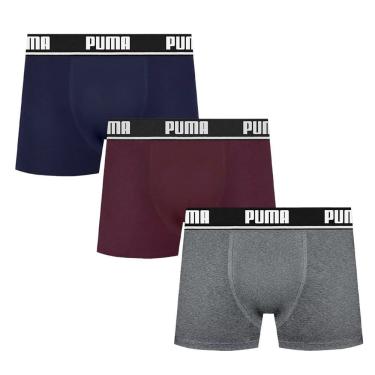 Imagem de Kit 3 Cuecas Boxer Puma Cotton Masculina