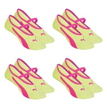 Imagem de Kit 4 Pares De Meias Puma Sapatilha Pilates Feminina