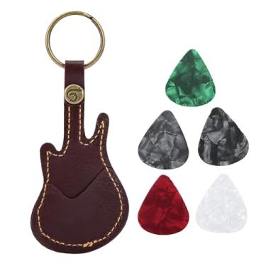 Imagem de HEEPDD Portador de Manga de Bolsa de Picareta de Bronze para Armazenamento de Guitarra, Portátil e Fácil de Blackbrown para Armazenar Palhetas de Guitarra, Portátil e Fácil de Blackbrown Nan (Marrom)