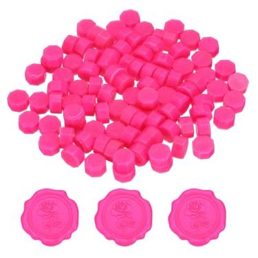 Imagem de PATIKIL Contas de lacre de cera, kit de 4 peças de contas hexagonais para carimbo de selo de cera para convite de casamento envelope de carta de artesanato faça você mesmo cartão embrulho de presente