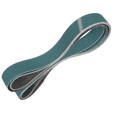 Imagem de HARFINGTON 2 correias de lixamento de 182 cm, 4 peças de lixa abrasiva de zircônia 40/60/80/120 para madeira, polimento de metal, afiador de facas