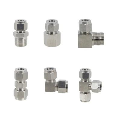 Imagem de Fabricação caseira de cerveja Homebrew Compression Fittings 304 Stainless Steel 3/8" 1/2" Tube Brew Hardware Acessórios para vinho(J)