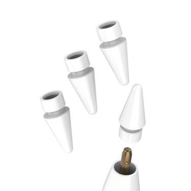 Imagem de Pontas de substituição para Apple Pencil (pacote com 4) pontas para iPhone de 1ª geração e 2ª geração para iPad Pro, acessórios de ponta Stylus, adaptador de substituição para iPencil para caneta MFi