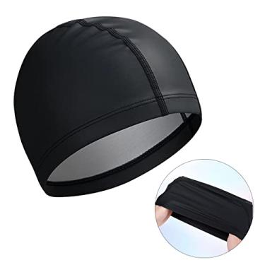 Imagem de ZJchao Touca de Natação Feminina Adulta, Elasticidade Universal Macia e Confortável à Prova d'água Touca de Natação para Adultos de Banho Pu para Adultos (#1)
