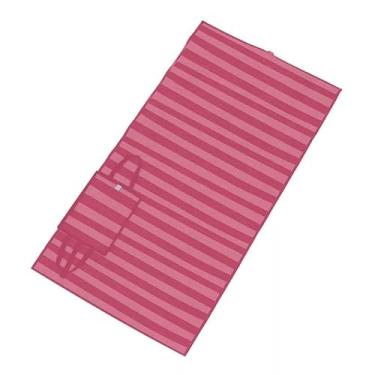 Imagem de Esteira De Praia Dobravel Vira Uma Bolsinha 90x170cm Tapete Piquenique Impermeavel Facil Transportar Peso 313g Ideal Acampamento Praia(Rosa)