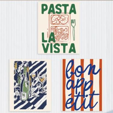 Imagem de 3 peças vintage Wine Cheers impressões de arte de parede acessórios de carrinho de bar decoração de parede arte de cozinha pôster moderno moderno feminino pintura para sala de dançar apartamento