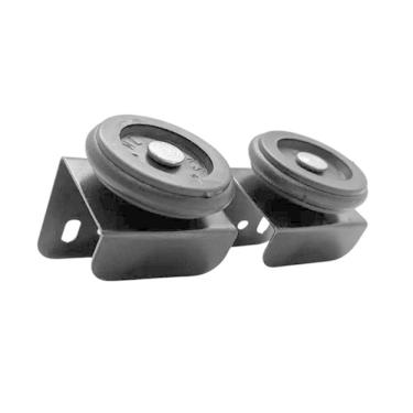 Imagem de 02 Roldana Guia Superior Porta E Janela Correr De Aço 37Mm