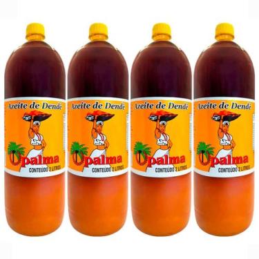 Imagem de Azeite De Dende 2 Litros OPalma - Kit com 4 Unidades