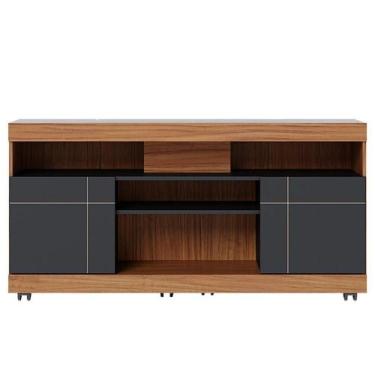 Imagem de Rack Bancada Tv 47 Pol 136 Cm Yara Colibri Noce Milano - COLIBRI MÓVEI