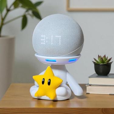 Imagem de Suporte Alexa Echo Dot 4 e Echo Dot 5. Tema Robert Estrela - Presente, decoração criativa, música, som, stand de mesa Amazon