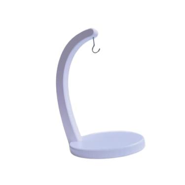 Imagem de Fxzqgnh Suporte para Bananas em Bambu, Expositor Antiderrapante com Gancho de aço, Organizador de Frutas Ideal para de Cozinha E Sala de Jantar, branco, Tamanho real