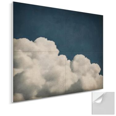 Imagem de AUSLET Pacote com 4 painéis acústicos de parede autoadesivos, 40,6 cm x 40,6 cm x 1,3 cm painéis acústicos decorativos para pareados, painéis de parede à prova de som para estúdio, casa e sala de