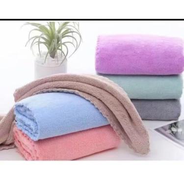 Imagem de Toalha de Banho Grande Microfibra 70x140cm Secagem Rápida Alta Absorção Academia Praia Viagem (verde)