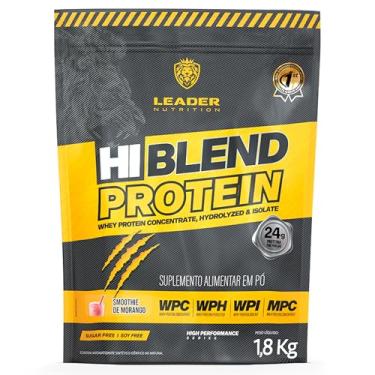 Imagem de Whey Protein Hi-Blend Protein 1,8kg Leader Nutrition - Sabores Diversos (1,8kg, SMOOTHIE DE MORANGO)