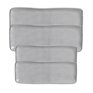 Imagem de Conjunto Com 04 Travessas Retangular Orgânico Dust Porto Brasil