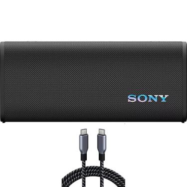 Imagem de Sony Alto-falante Bluetooth portátil sem fio SRSULT30/B ULT Field 3, pacote preto com cabo USB-C para USB-C trançado Deco Essentials 1,8 m