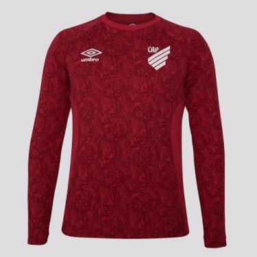 Imagem de Blusão Athletico Paranaense Treino 2024 Umbro Masculino - Vermelho, 2G
