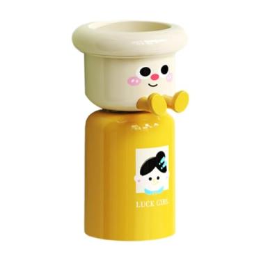 Imagem de Fxzqgnh Suporte para Escova de Dentes, Porta-escova de Dentes, Acessórios, Sem Necessidade de Furar, Organizador de Parede, Prateleira para Enxaguante Bucal P, 1 Peça E Amarelo, Tamanho real